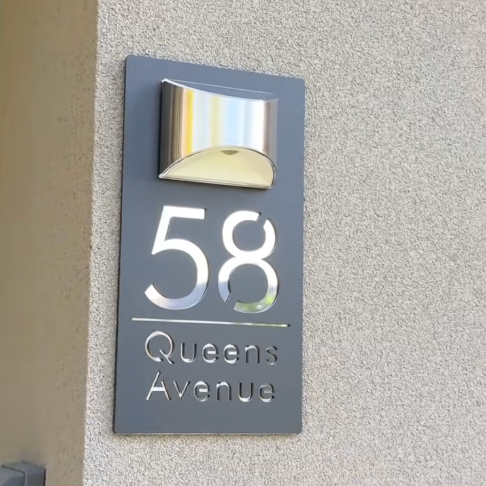 Personalized Solar Door Plaque