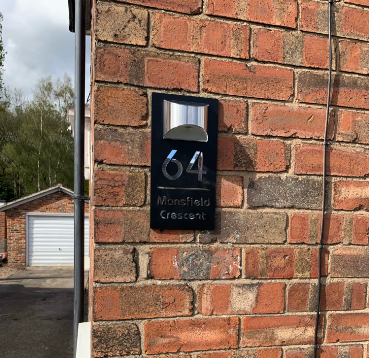 Personalized Solar Door Plaque