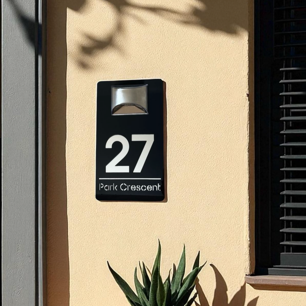 Personalized Solar Door Plaque