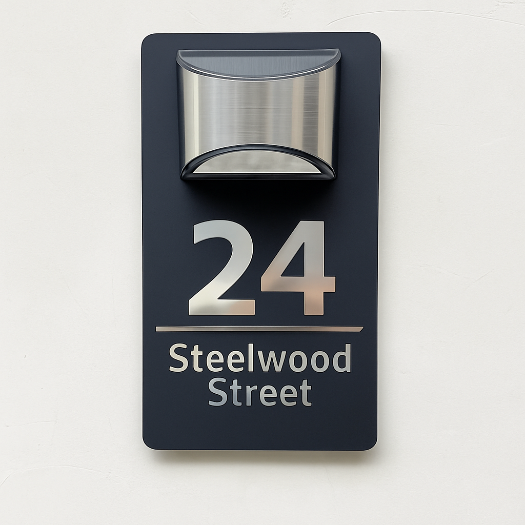 Personalized Solar Door Plaque