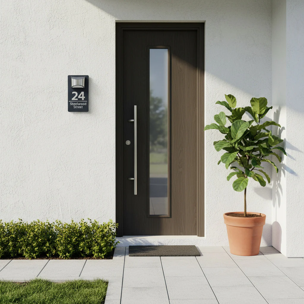 Personalized Solar Door Plaque