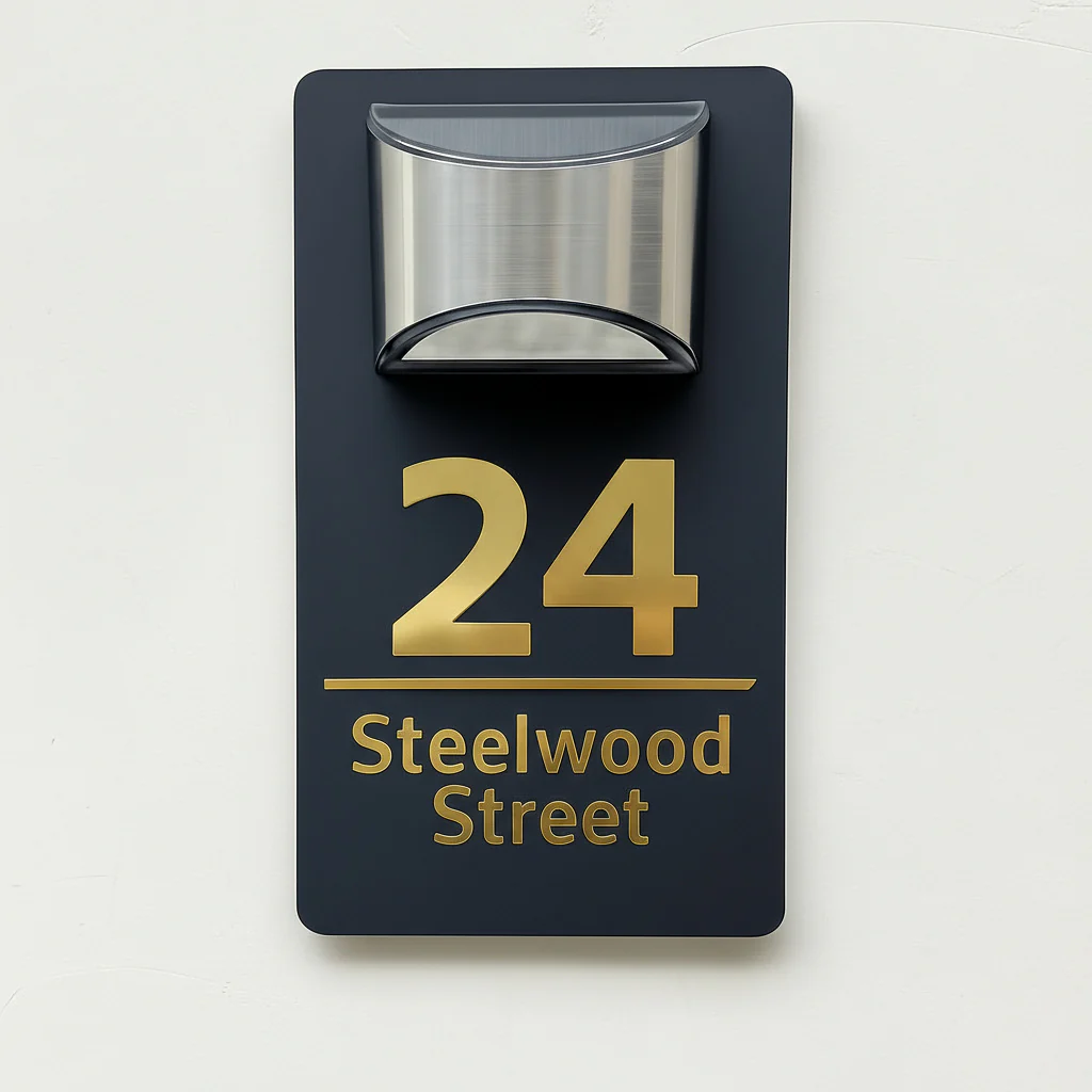 Personalized Solar Door Plaque