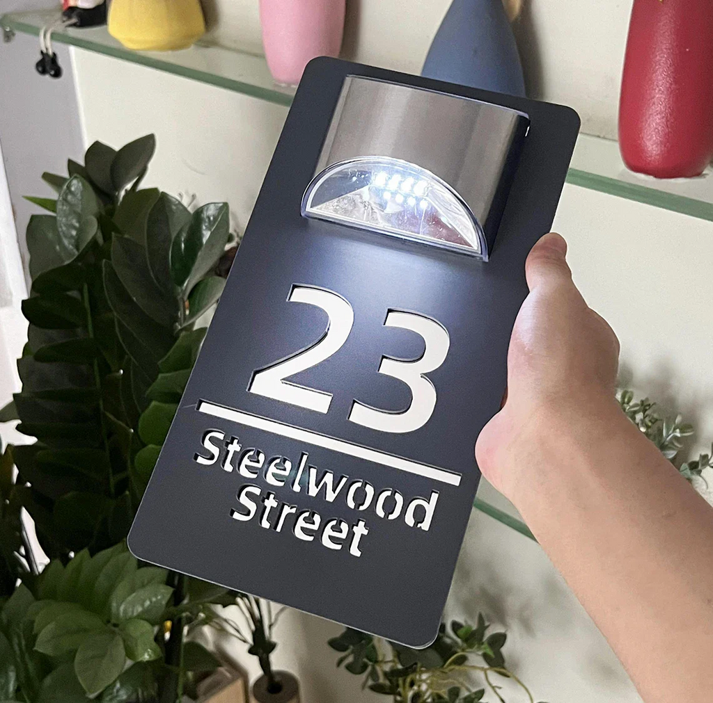 Personalized Solar Door Plaque