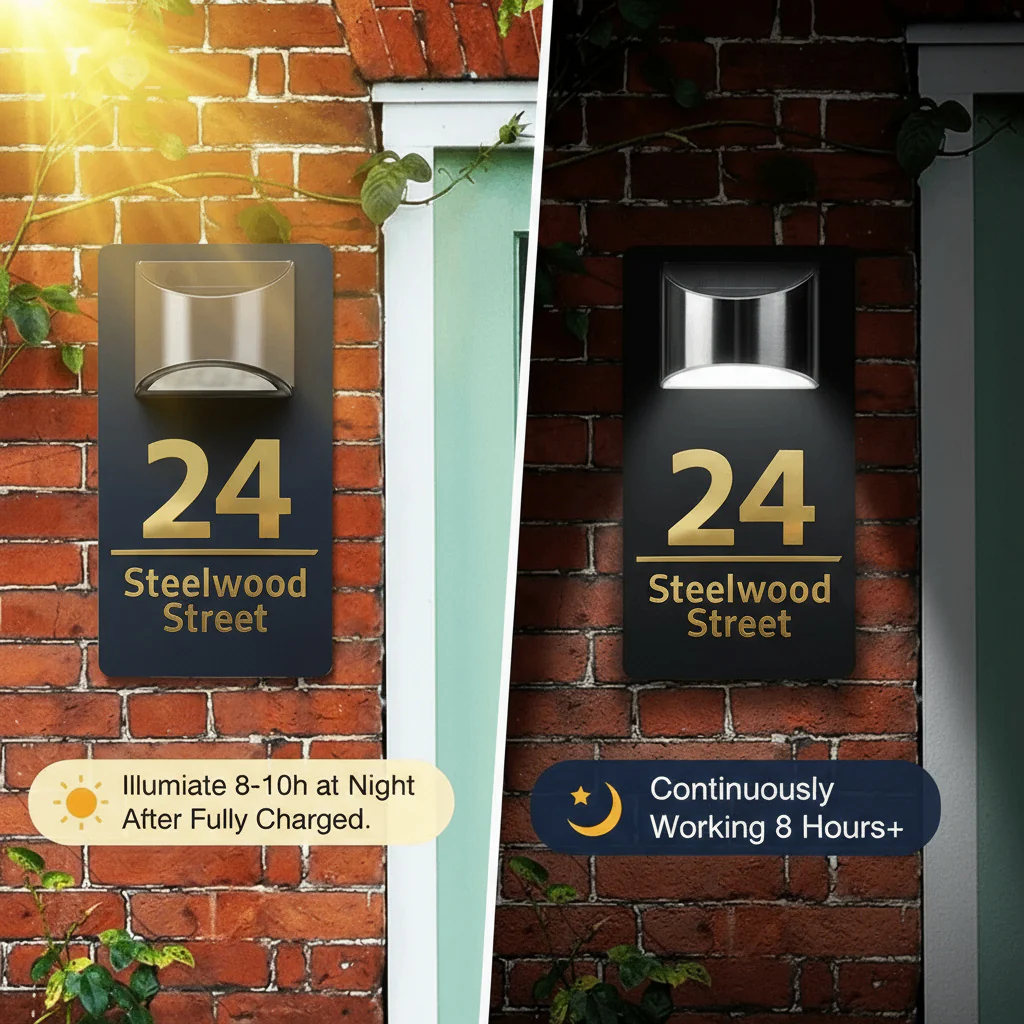 Personalized Solar Door Plaque